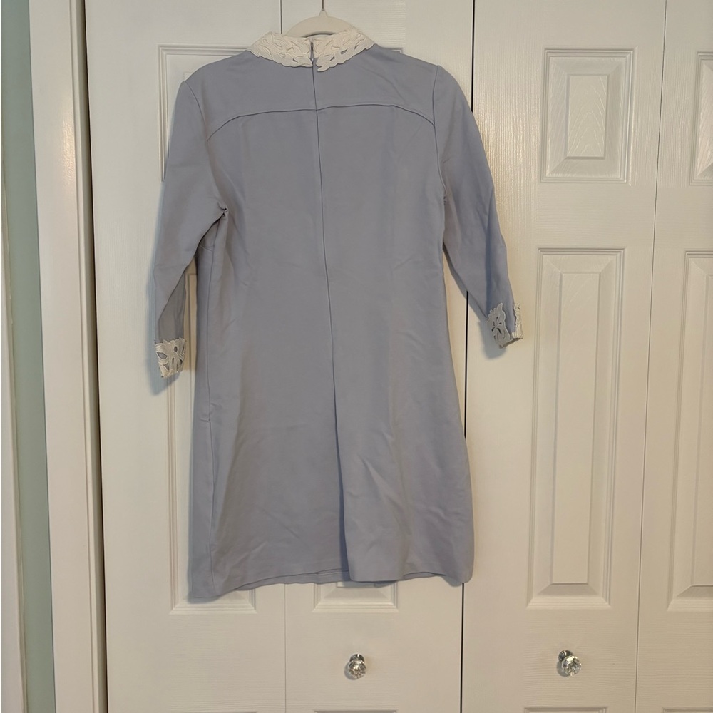 Ted Baker London Sky Blue Dress with Ivory Lace - Picture 2 of 2
